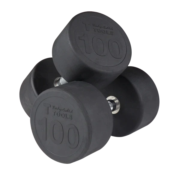 Body-Solid 80-100lb Round Rubber Dumbbells SDPS900