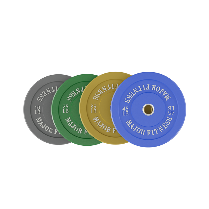 Major Fitness Low Bounce Bumper Plates Olympic Weight Plates Set