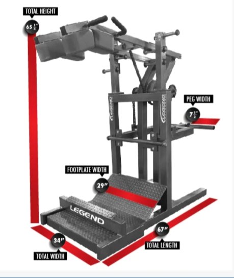 Legend Fitness Squat Machine w/ Calf Blaster