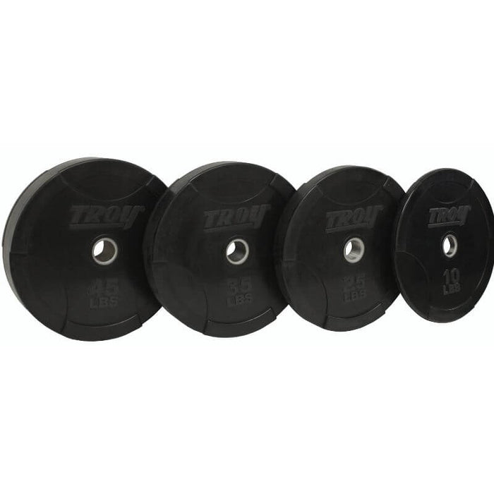 TROY Solid Black Bumper Plate with Steel Insert