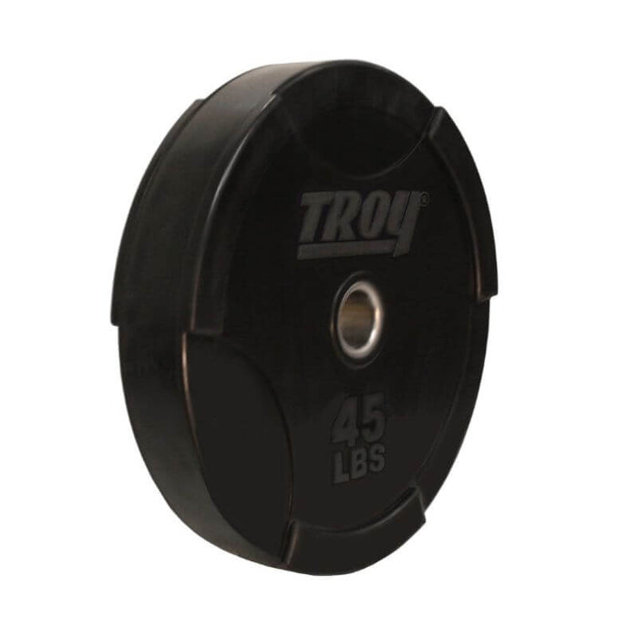 TROY Solid Black Bumper Plate with Steel Insert