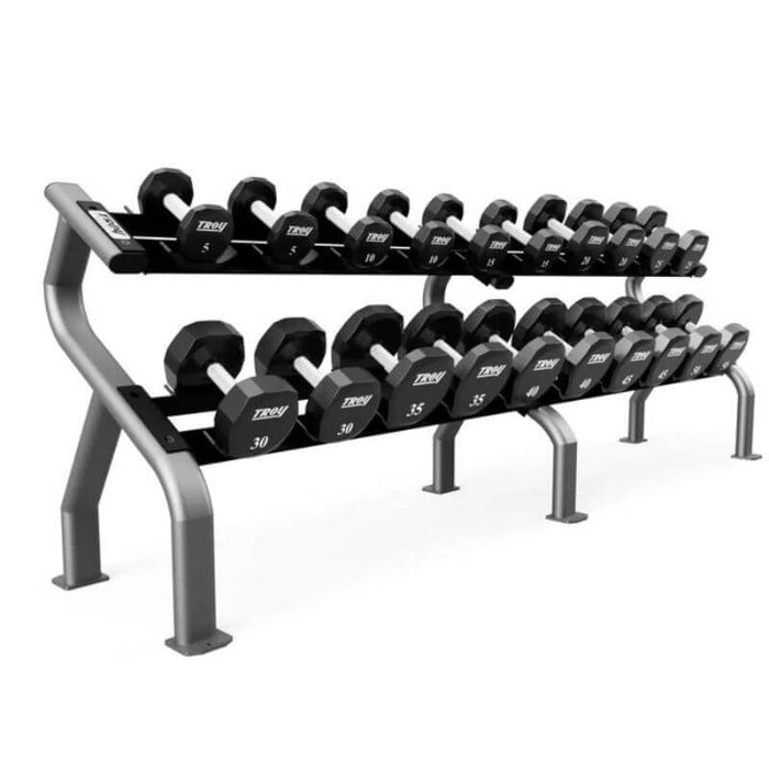 TROY Urethane Dumbbell Set with Racks