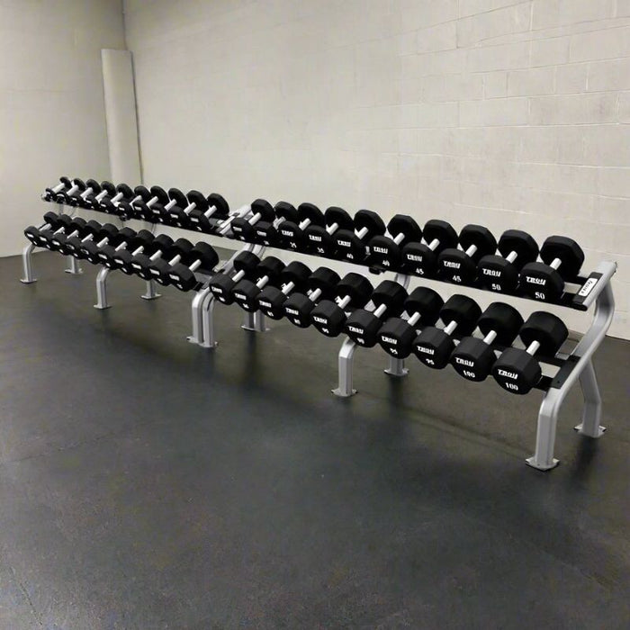 TROY Urethane Dumbbell Set with Racks