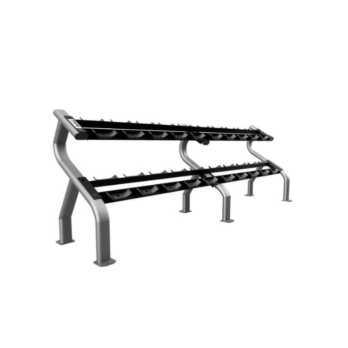 TROY 5-50 lbs 12-Sided Urethane Dumbbell Set with Rack