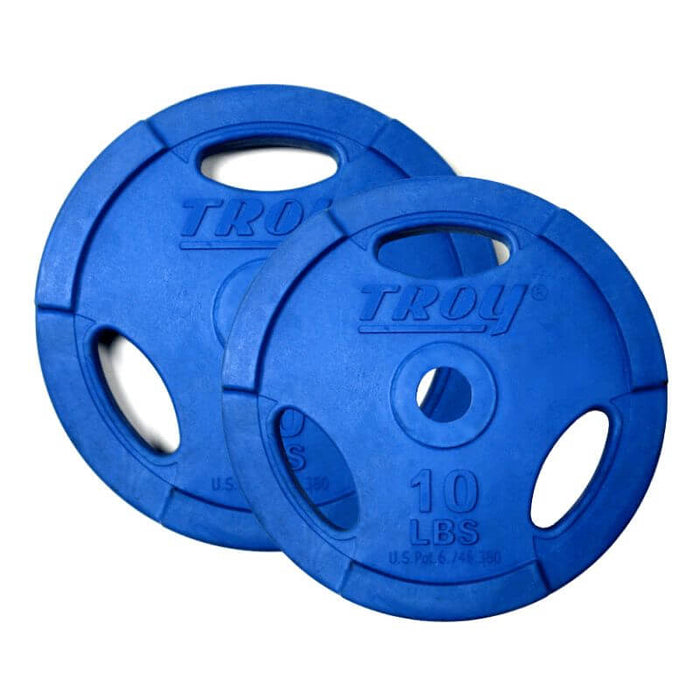 GR-RC TROY Quiet Iron Interlocking Color Rubber1 Grip Plate 10 lb Pair