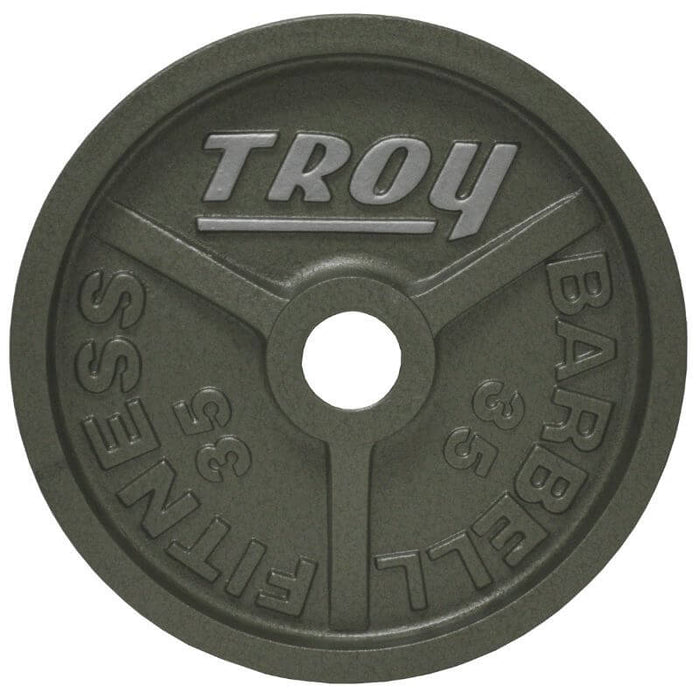 HO  TROY Wide Flange Premium Grade Machined Olympic Plate Gray 35 lb