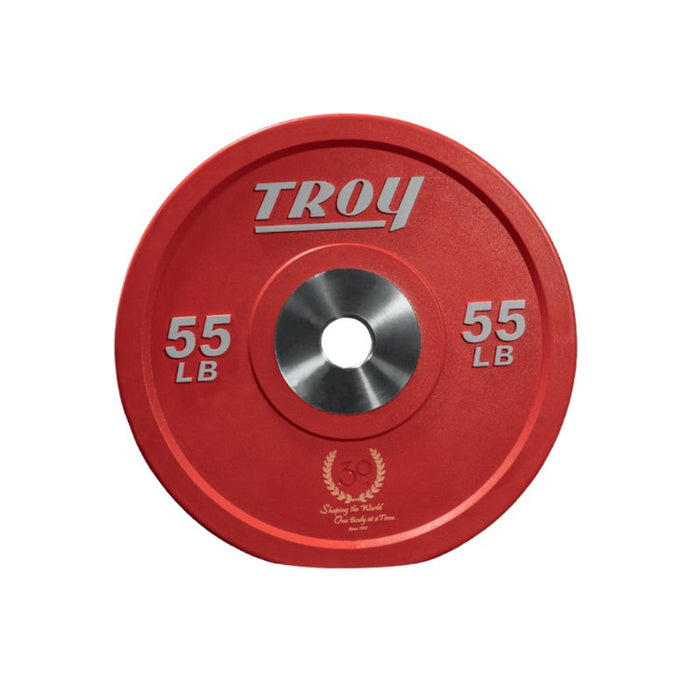 Troy Performance Color Rubber Bumper Plate with Custom Logo