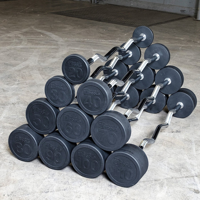 Body-Solid EZ Curl Barbells Set - 20 to 110 lb.