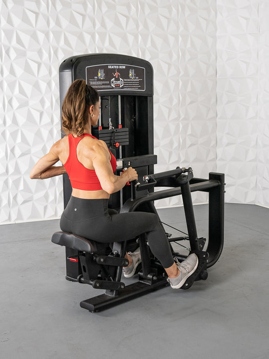 Muscle D Fitness - Elite Selectorized Seated Row - Rear Delt Workout