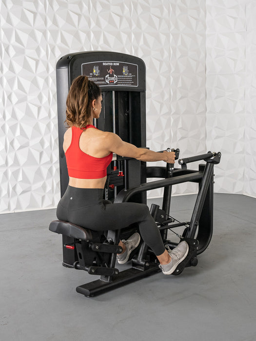 Muscle D Fitness - Elite Selectorized Seated Row - Rear Delt Workout