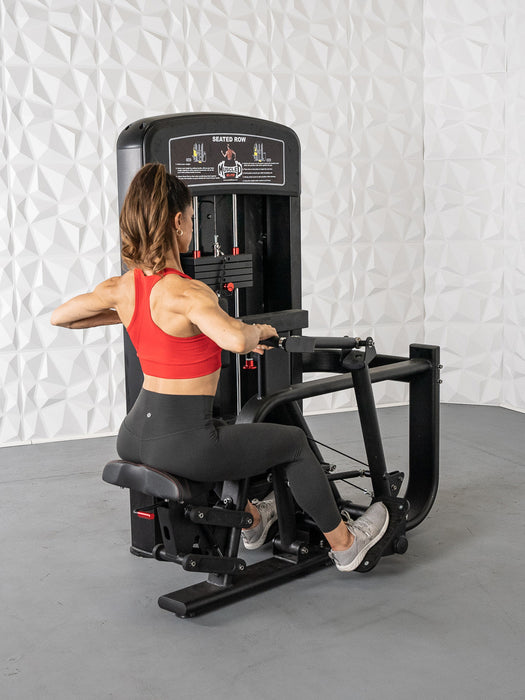 Muscle D Fitness - Elite Selectorized Seated Row - Rear Delt Workout