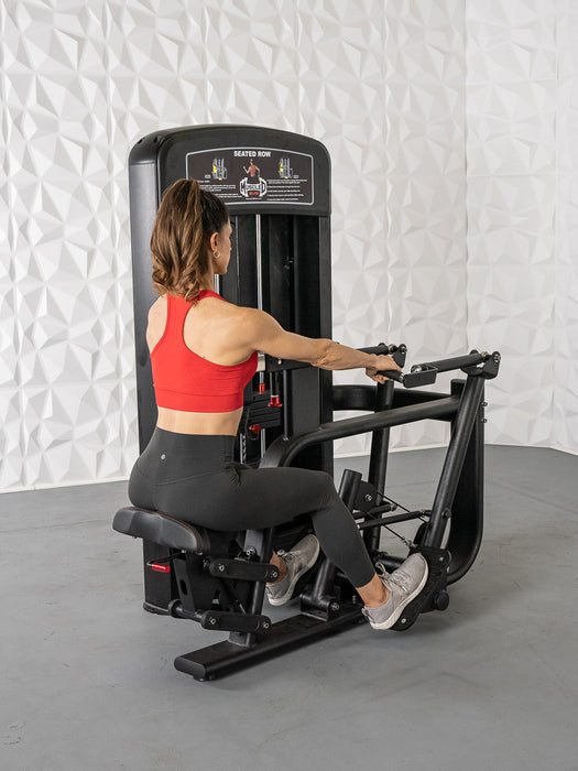 Muscle D Fitness - Elite Selectorized Seated Row - Rear Delt Workout
