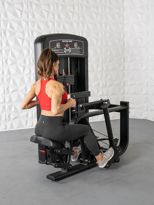 Muscle D Fitness - Elite Selectorized Seated Row - Rear Delt Workout