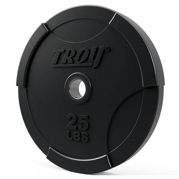 TROY BO-SBP Solid Black Bumper Plate with Steel Insert 25 lbs