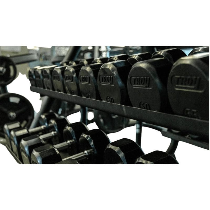 Troy 12-Sided Rubber Encased Dumbbell Sets (5 lb Increments)