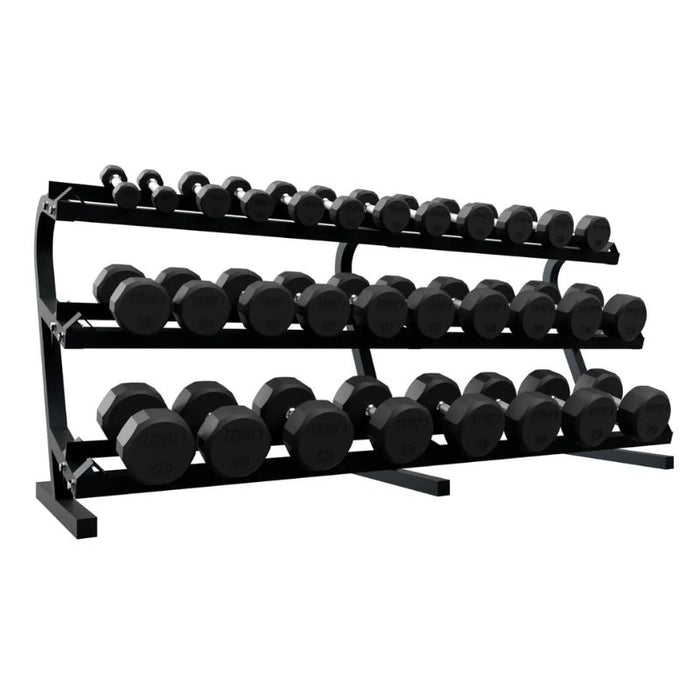 Troy 12-Sided Dumbbells & Rack Set