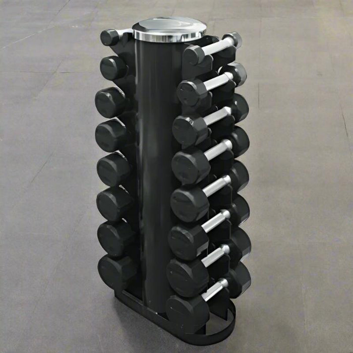 Troy 12-Sided Dumbbells with Vertical Rack