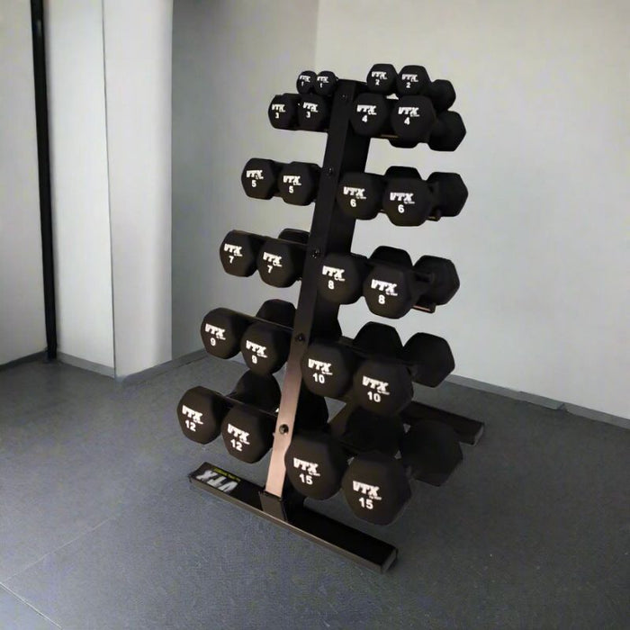 VTX T-HDR Aerobic Dumbbell Rack For Neoprene and Vinyl Dumbbells