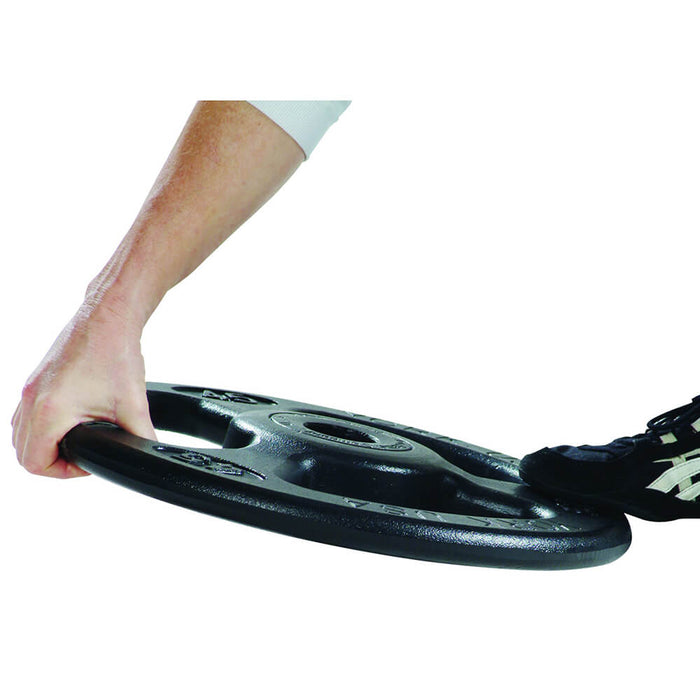 York Barbell Steel Iso-Grip 300lb Plate and Barbell Set