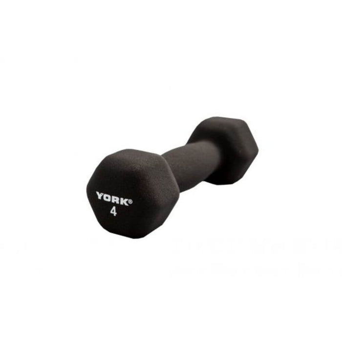 York Barbell 15601 Black Neoprene Hexagon Fitbells 4