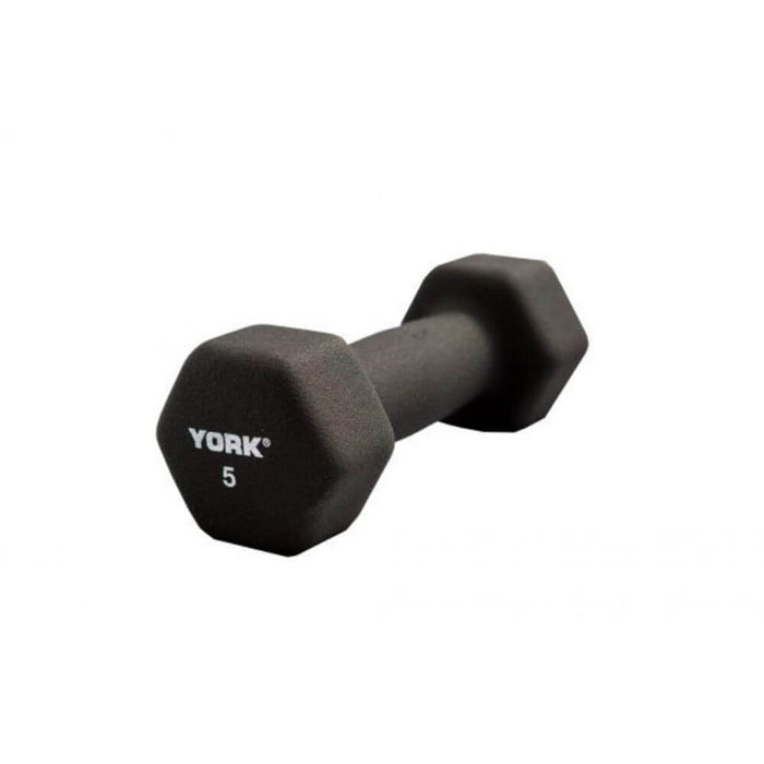 York Barbell 15601 Black Neoprene Hexagon Fitbells 5