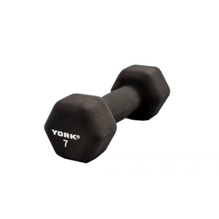 York Barbell 15601 Black Neoprene Hexagon Fitbells 7