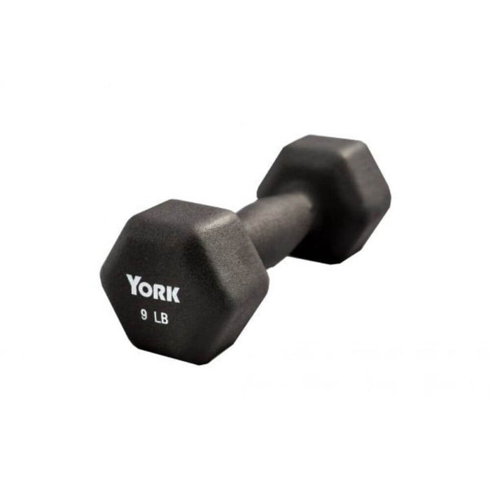 York Barbell 15601 Black Neoprene Hexagon Fitbells 9