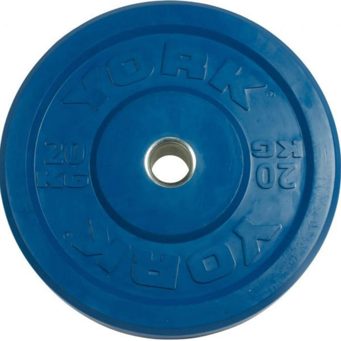 York Barbell 28091 USA Colored Rubber Bumper Plates (KG) 20