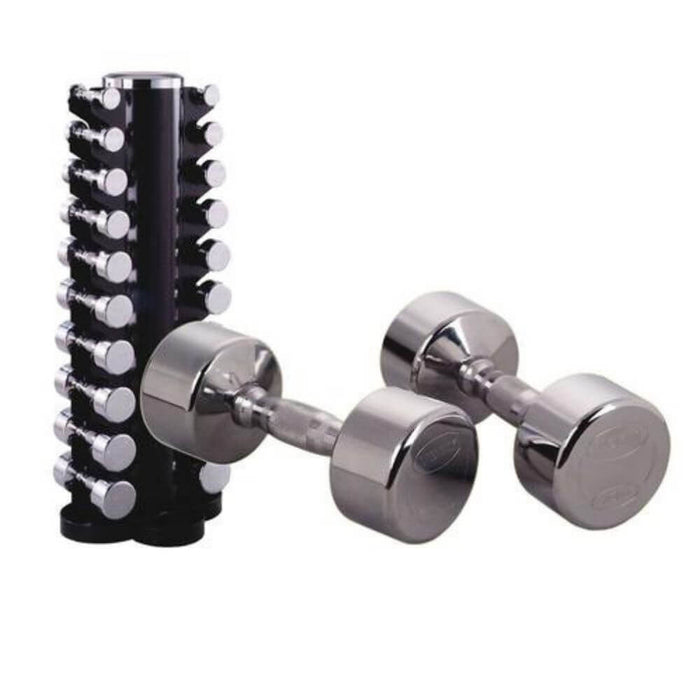 York Barbell Solid Steel Chrome Dumbbells