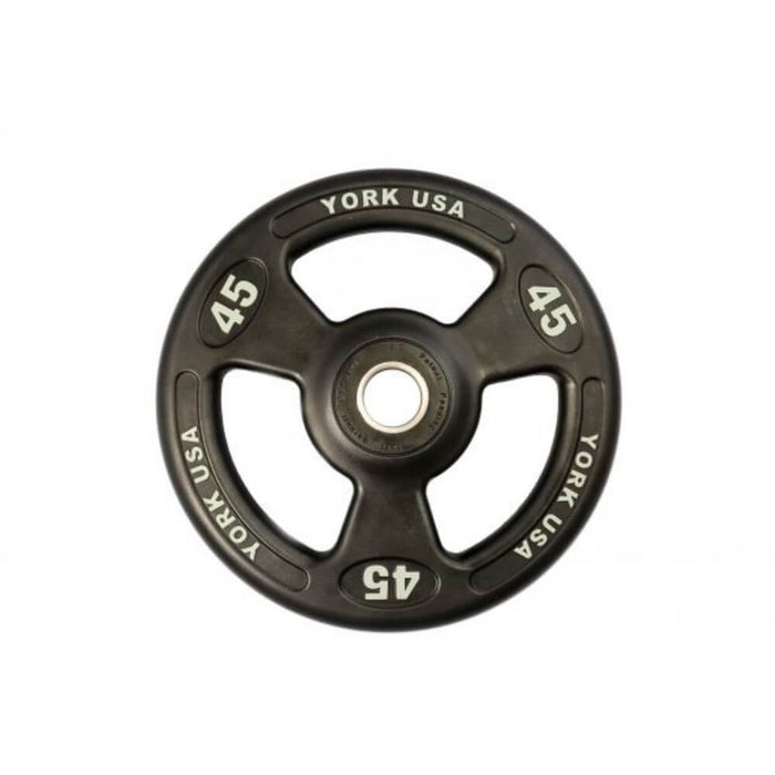York_Barbell_29078G-York Barbell 29060 Iso-Grip Urethane Plates 45
