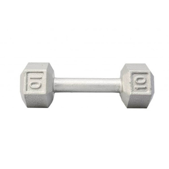 York Barbell 3461 Cast Iron Hex Dumbbells 10lb