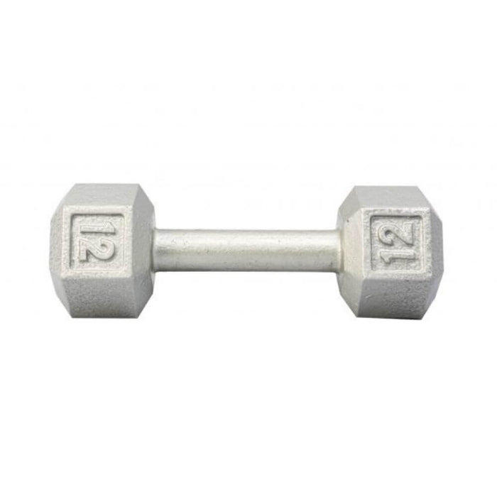 York Barbell 3461 Cast Iron Hex Dumbbells 12lb