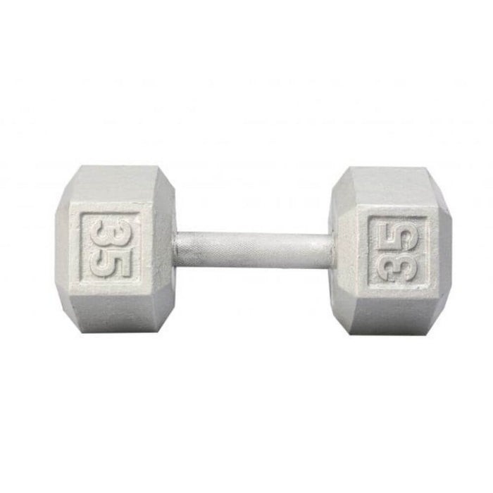 York Barbell 3461 Cast Iron Hex Dumbbells 35lb