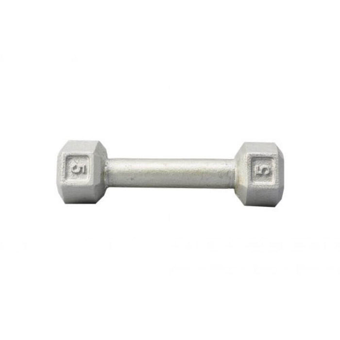 York Barbell 3461 Cast Iron Hex Dumbbells 5lb