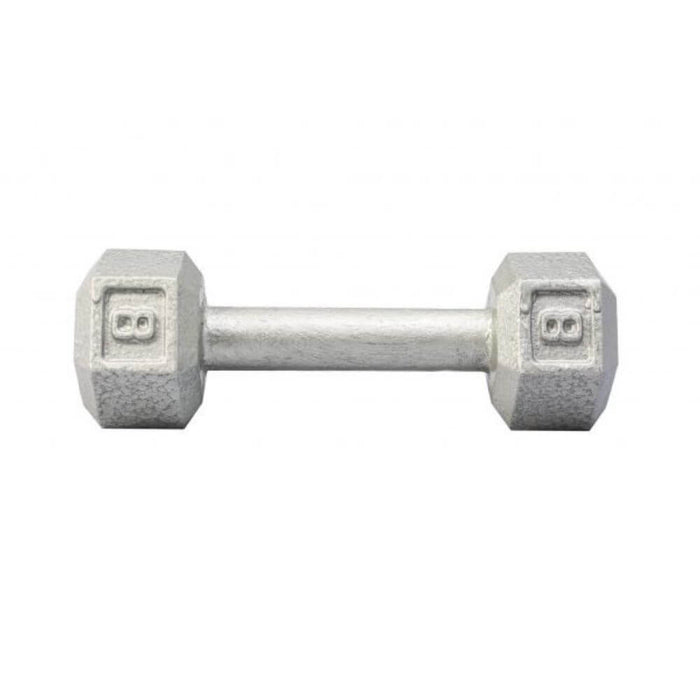 York Barbell 3461 Cast Iron Hex Dumbbells 8lb