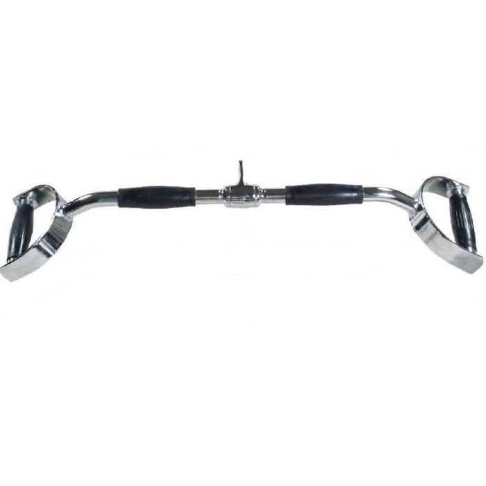 York Barbell 34" Rubber Grip Revolving Pro Style Lat Bar