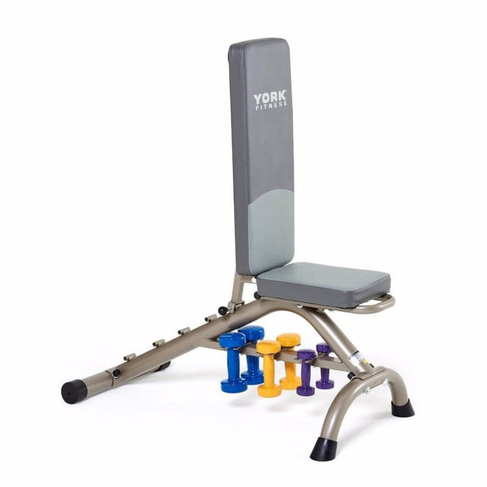 York Barbell Multi Position Fitness Bench With Fitbell Storage