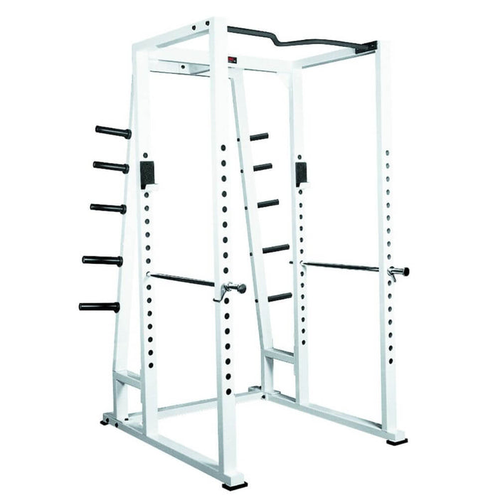 York Barbell 54030 STS Power Rack w Weight Storage White