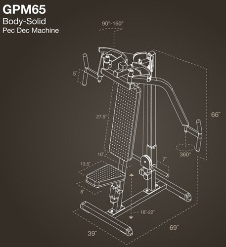 Body-Solid GPM65B Plate Loaded Pec Dec Machine