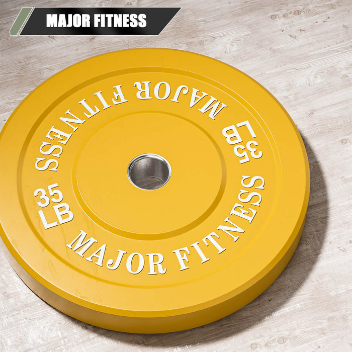 Major Fitness Low Bounce Bumper Plates Olympic Weight Plates Set