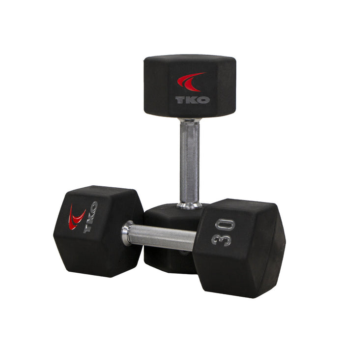 TKO Tri Grip® Urethane Hex Dumbbell