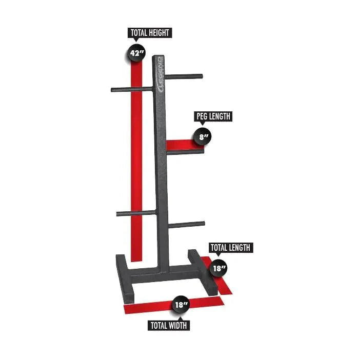 Legend Fitness Plateholder Weight Storage Standard or Olympic