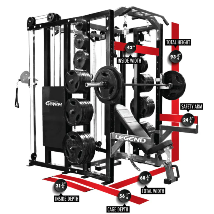 LEGEND Fitness Functional Trainer Fusion Half Cage