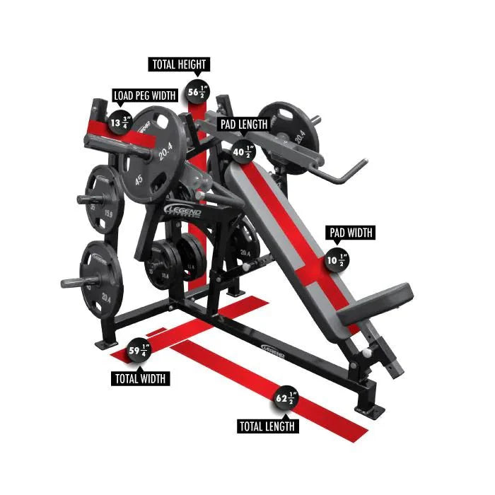 Legend Fitness LeverEDGE Unilateral Converging Incline Chest Press Machine