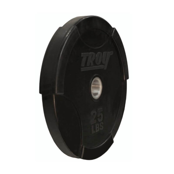 TROY Solid Black Bumper Plate with Steel Insert
