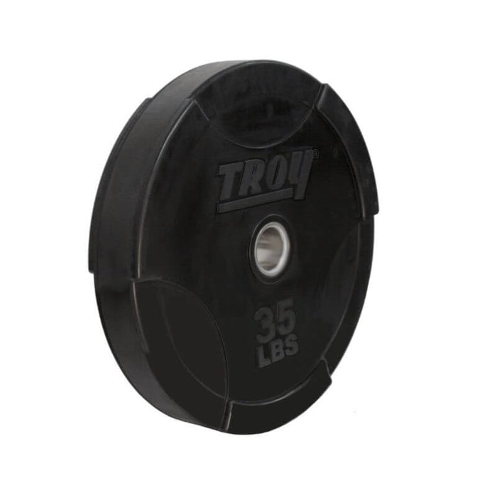TROY Solid Black Bumper Plate with Steel Insert