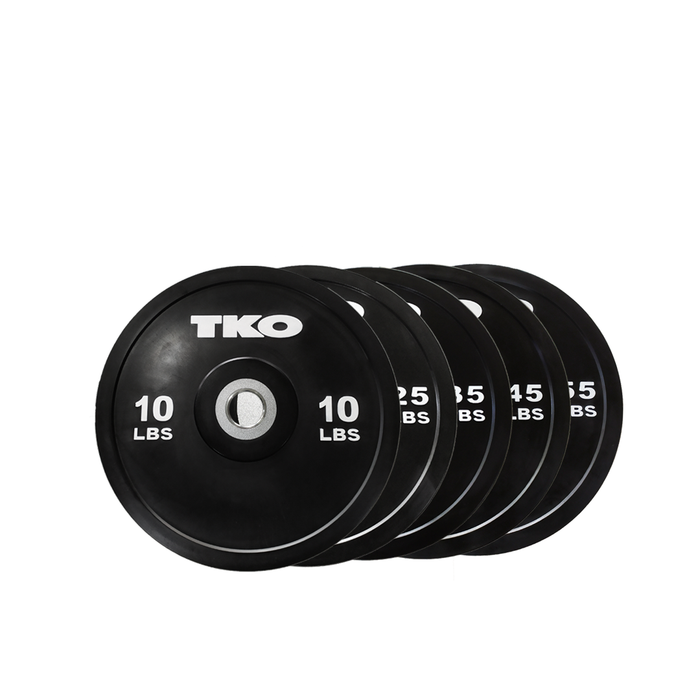 TKO Black Competition Rubber Bumper Plates