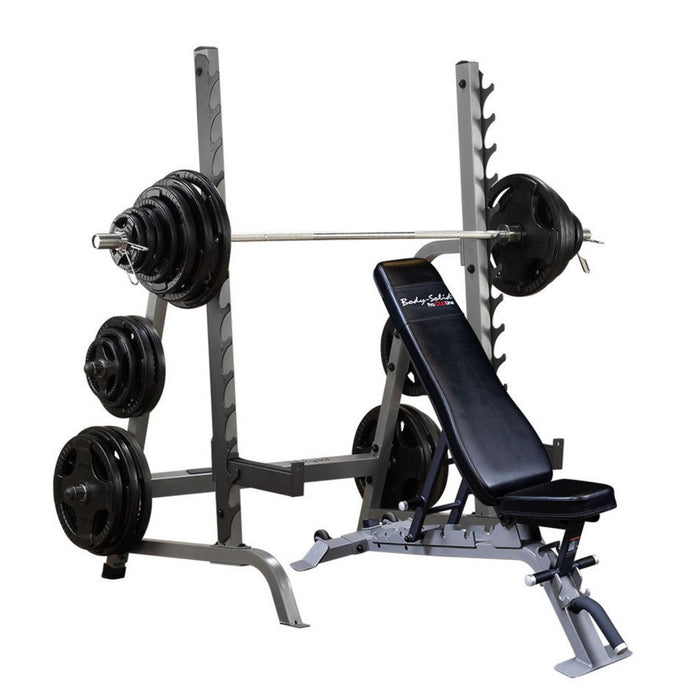 Body-Solid Olympic Squat Rack with Bench SDIB370