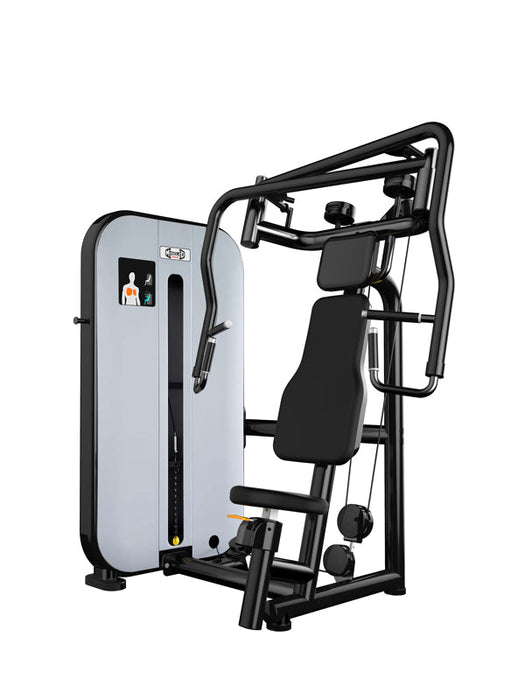 Vogue Chest Press - Muscle D Fitness - Seated Adjustable Pin Selectorized  Chest Press