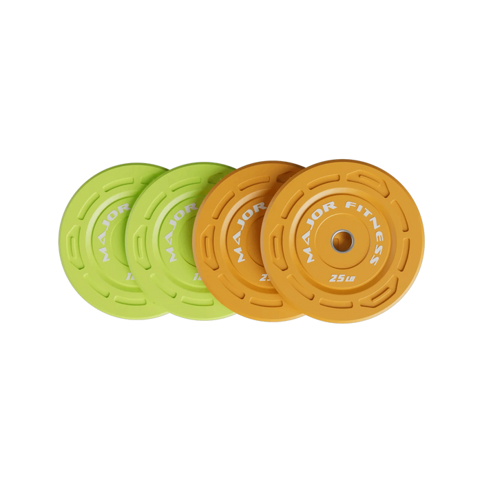 Major Fitness Low Bounce Bumper Plates Olympic Weight Plates Set